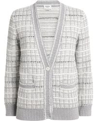 Thom Browne - Tweed V-Neck Cardigan - Lyst