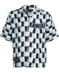 Amiri - Checkered Snake Short Sleeve Vacation Shirt - Lyst