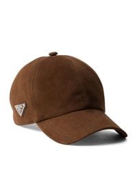 Prada - Stylish Lamb Leather Cap - Lyst