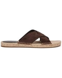ZEGNA - Suede Espadrille Sandals - Lyst