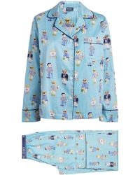 Polo Ralph Lauren - Cotton Stripe Polo Bear Pyjama Set - Lyst