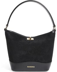 Sandro - Mini Suede Tangoso Bucket Bag - Lyst