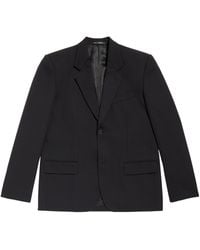 Balenciaga - Wool Single-Breasted Blazer Jacket - Lyst
