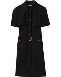 Burberry - Wool Trench Dress - Lyst