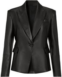 Brunello Cucinelli - Nappa Leather Single-Breasted Blazer - Lyst