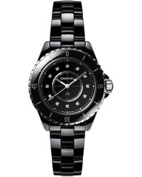Chanel - Ceramic, Steel And Diamond J12 Watch 33mm - Lyst