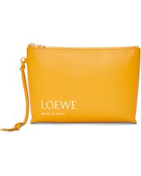 Loewe - Leather Logo T Pouch - Lyst