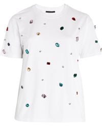 Marina Rinaldi - Crystal-embellished T-shirt - Lyst