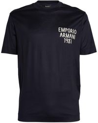 Emporio Armani - Embroidered 1981 T-shirt - Lyst