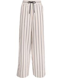 ME+EM - Twill Stripe Wide-Leg Trousers - Lyst