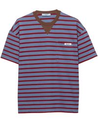 Prada - Cotton Jersey Stripe Oversized T-Shirt - Lyst