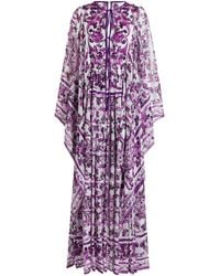 Dolce & Gabbana - Majolica-Print Chiffon Dress - Lyst