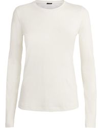 JOSEPH - Cotton-Silk Long-Sleeve T-Shirt - Lyst