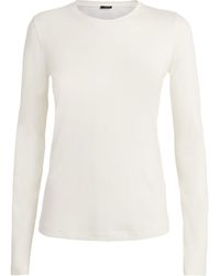 JOSEPH - Cotton-Silk Long-Sleeve T-Shirt - Lyst