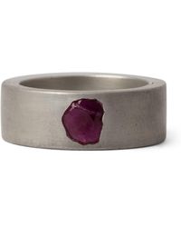 Parts Of 4 - Sterling Silver And Ruby Sistema Ring - Lyst