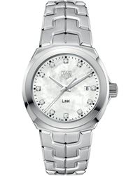 Tag Heuer - Stainless Steel, Diamond And Mother-of-pearl Link Watch 32mm - Lyst