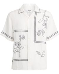 Wax London - Linen Embroidered Didcot Shirt - Lyst