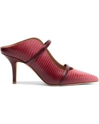 Malone Souliers - Embossed Leather Maureen Heeled Mules 70 - Lyst