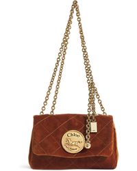 Chloé - Small Velvet Heritage Shoulder Bag - Lyst