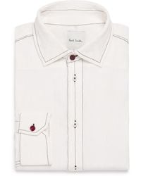 Paul Smith - Linen Contrast-Stitch Shirt - Lyst
