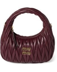 Miu Miu - Small Matelassé Lambskin Wander Top-Handle Bag - Lyst