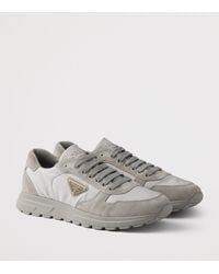 Prada - Re-Nylon And Suede Prax 2.0 Sneakers - Lyst