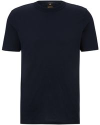 BOSS - Cotton-Silk T-Shirt - Lyst