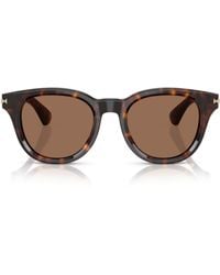 Burberry - Acetate Round Sunglasses - Lyst