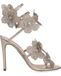 Rene Caovilla - Satin Floral Cleo Sandals 105 - Lyst