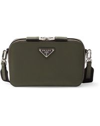 Prada - Small Saffiano Leather Brique Cross-Body Bag - Lyst