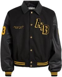 About Blank - Leather-Wool Letterman Jacket - Lyst