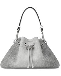 Jimmy Choo - Cinch Small Suede Shoulder Bag - Lyst