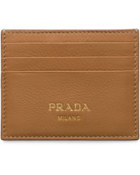 Prada - Calf Leather Card Holder - Lyst