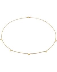 Monica Vinader - Vermeil Heart Station Chain Necklace - Lyst