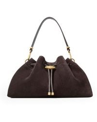 Jimmy Choo - Medium Cinch Suede Shoulder Bag - Lyst