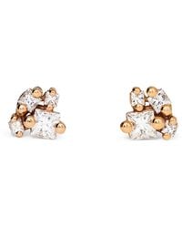 Suzanne Kalan - And Diamond Princess Cluster Stud Earrings - Lyst