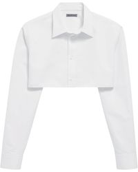 Balenciaga - Cotton-Silk Cropped Shirt - Lyst