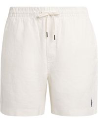 Polo Ralph Lauren - Linen Drawstring Polo Pony Prepster Shorts - Lyst