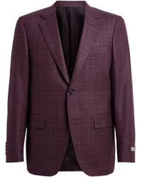 Canali - Wool-Silk Check Blazer - Lyst