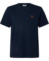 Sandro - Cotton Logo-Patch T-Shirt - Lyst