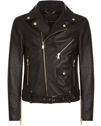 Versace Leather jackets for Men - Up to 55% off at Lyst.com