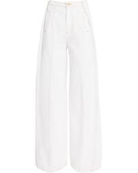 Sandro - High-Waist Wide-Leg Jeans - Lyst