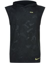 nike element sleeveless running hoodie