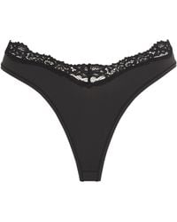 Skims - Lace-Trim Fits Everybody Dipped Thong - Lyst