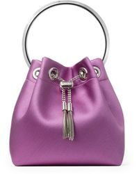 Jimmy Choo - Bon Bon Satin Top-Handle Bag - Lyst