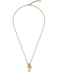 Givenchy - Chain Link Pearl Necklace - Lyst