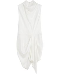 Givenchy - Draped Cowl-Neck Blouse - Lyst