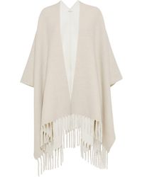 Brunello Cucinelli - Wool-Cashmere Reversible Poncho - Lyst