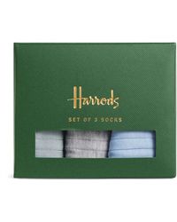 Harrods - Cotton-Blend Ribbed Socks - Lyst