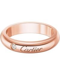 Cartier - And Diamond C De Wedding Band - Lyst